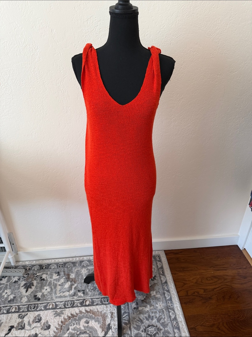 Free People Red Knit Maxi Dress